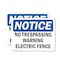Signmission No Trespassing Warning Electric Fence OSHA Notice Sign, Vinyl Decal, 10in W x 7in L, 2PK OS-2PACK-NS-D-710-L-14996 - alternate 1